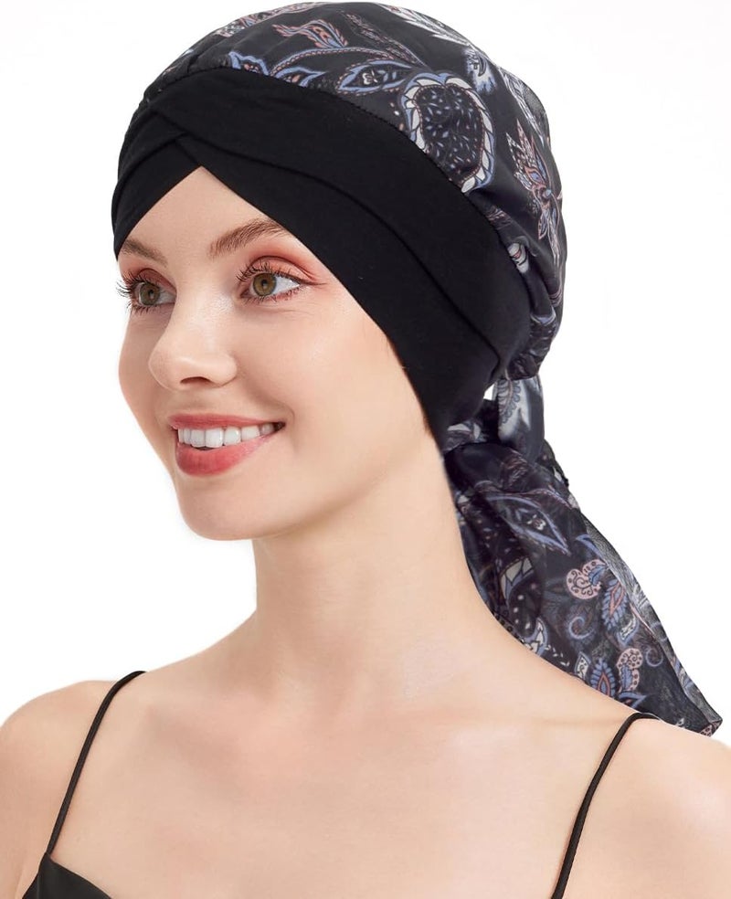 FADACHY Chemo Headwear for Women Full Coverage Head Scarf Hair Wrap Head Covering for Cancer Chemotherapy Patients, Hair Loss - Image 4